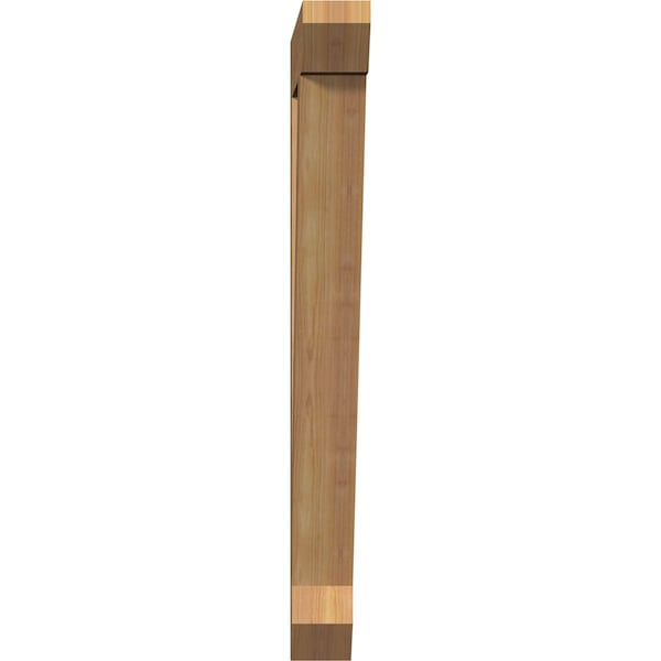 Traditional Slat Smooth Bracket, Western Red Cedar, 3 1/2W X 24D X 36H